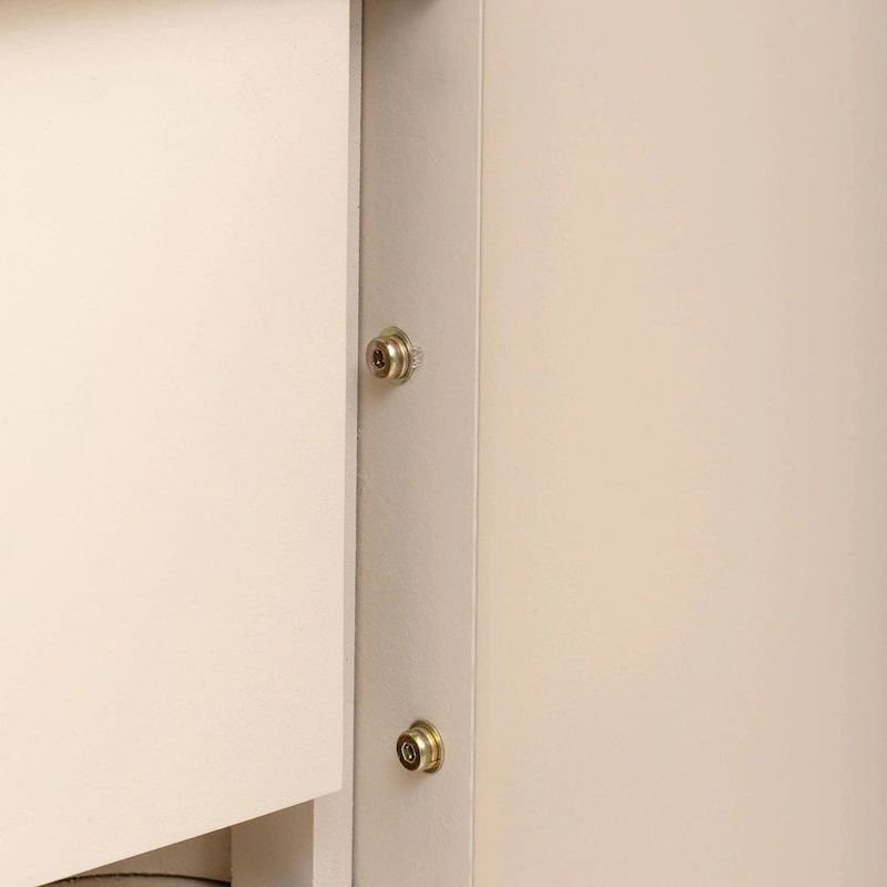 Irresistible Retro Silhouette Console Table: Open Style, Two Top Drawers