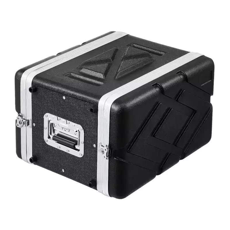 VEVOR 6U Rack Case, Standard 14 in Depth, Server Rack Cabinet with ABS Construction Handle Heavy-Duty Twist Butterfly Latches, Black