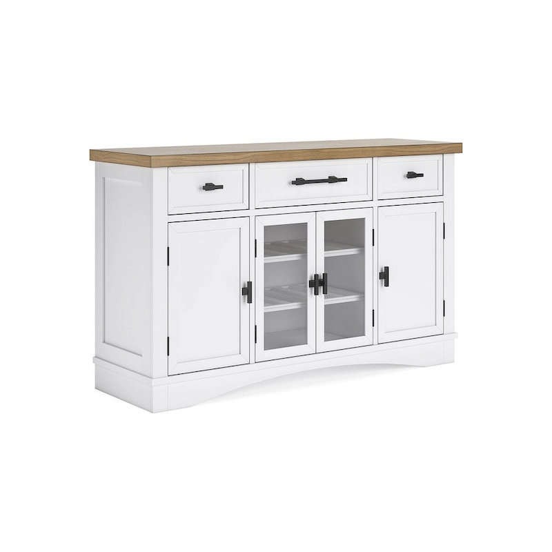 Signature Design by Ashley Ashbryn White/Natural Dining Server - 60  W x 19  D x 37  H