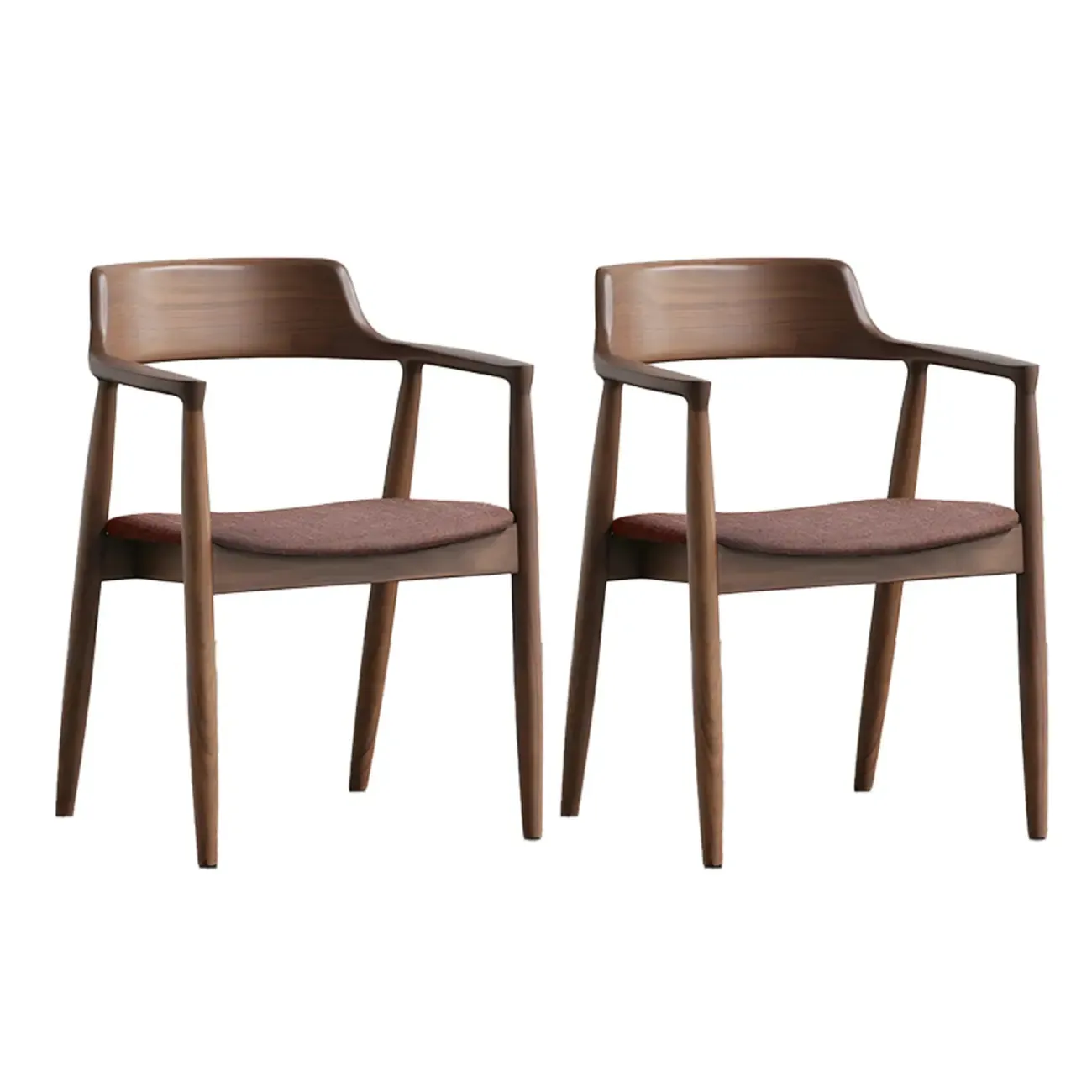 Mid Century Solid Wood Dining Chair Set of 2