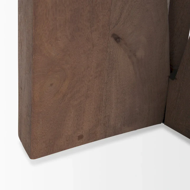 Mattius Black Solid Wood Round Accent Table - 18L x 18W x 22H