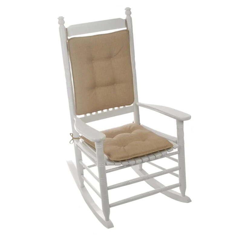 Multi-Color Indoor/Outdoor Rocking Chair Cushion Set (Seat + Back), 1-Person Setup