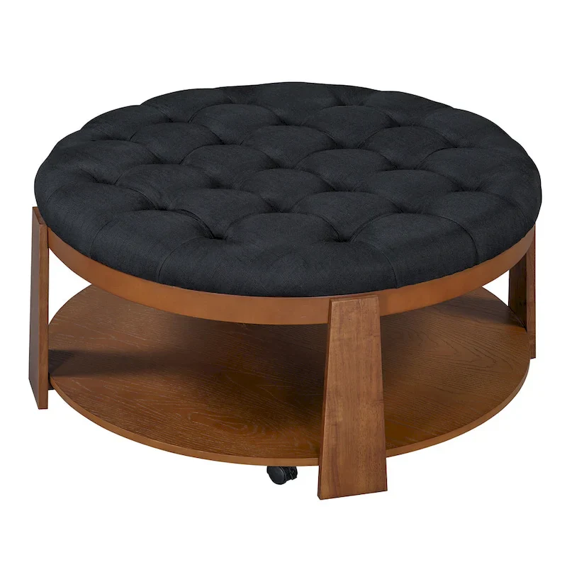 Modern Large Round Ottoman Coffee Table