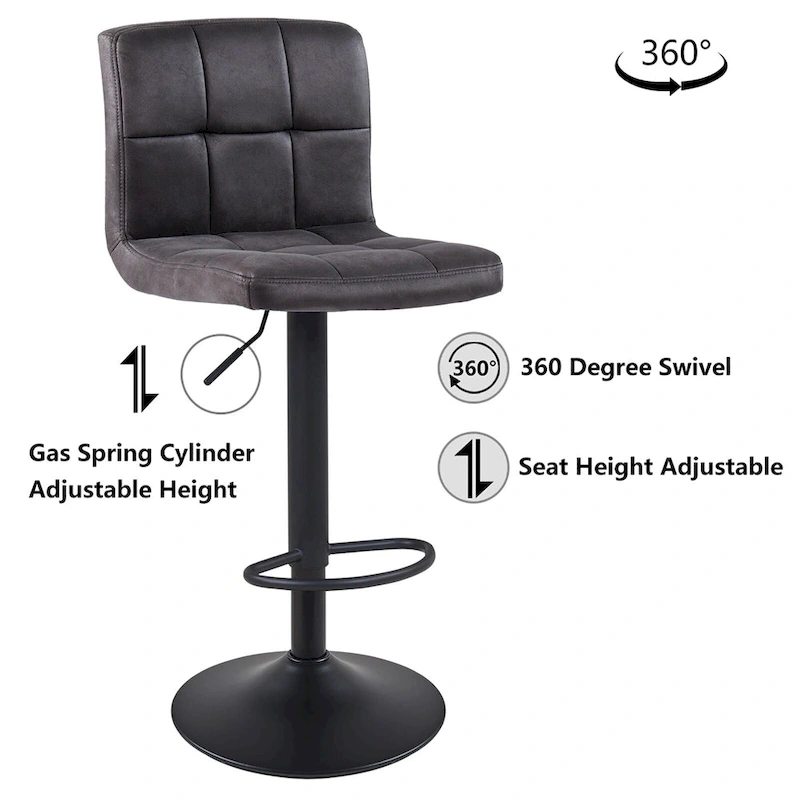 Swivel Adjustable Height with Armless Bar Stools