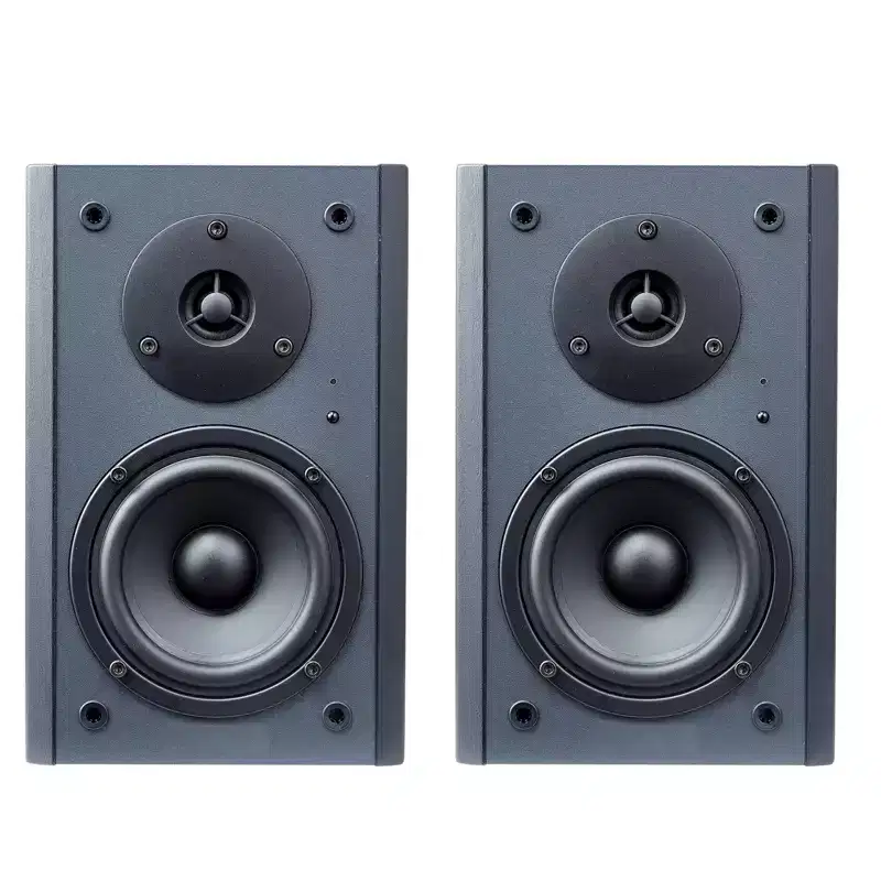 VEVOR Powered Bookshelf Speakers, 20W x 2, Active Studio Monitor Speaker, 4 Woofer, Adjustable Volume and Audio, Black