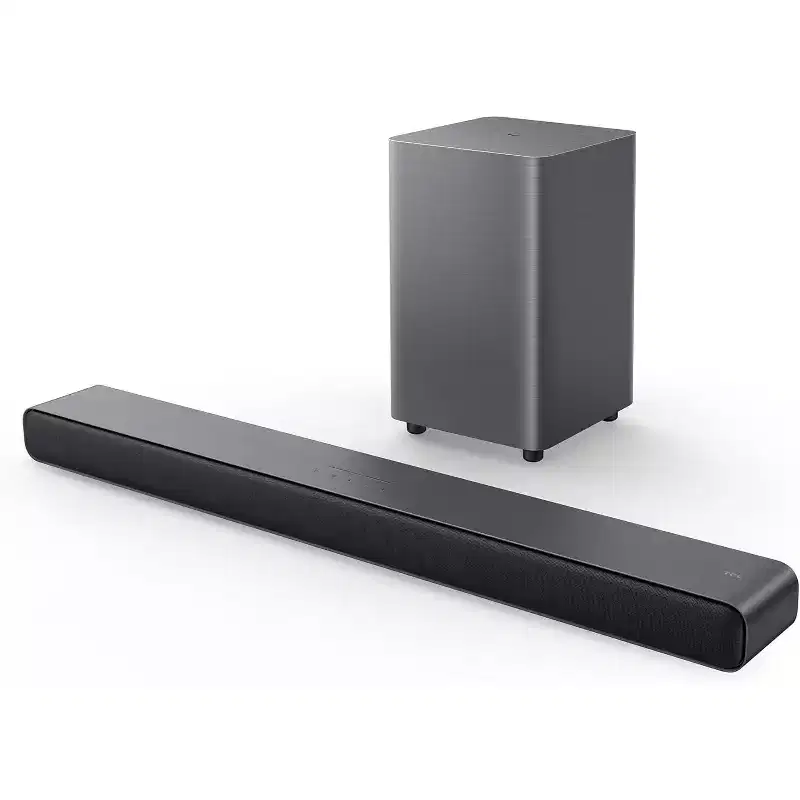 Refurbished: TCL 2.1 Channel S-Class Soundbar with Wireless Subwoofer, Dolby Atmos S55H - Black - Manufacturer Refurbished