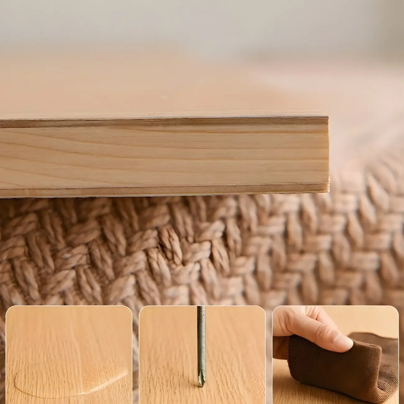 Tall Modern Walnut Open Back 6-Shelf Wood Bookcase