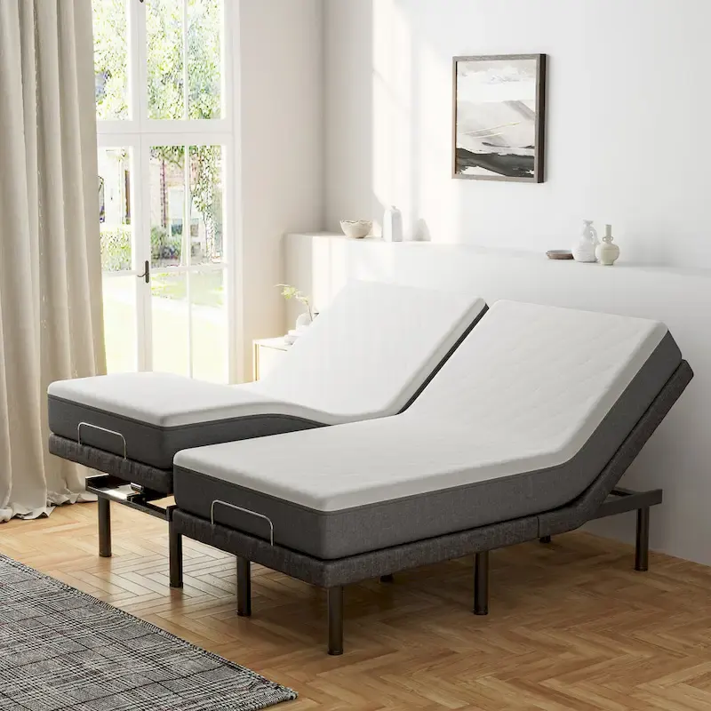 Massaging Zero Gravity Adjustable Bed with Wireless Remote