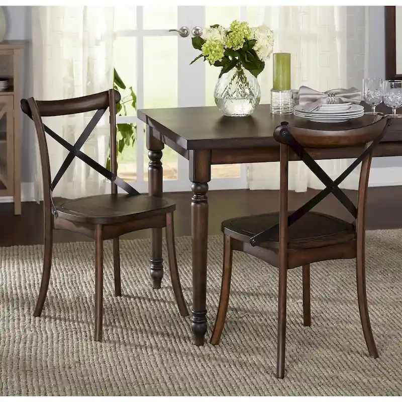Simple Living Constance X-Back Dining Chairs (Set of 2)