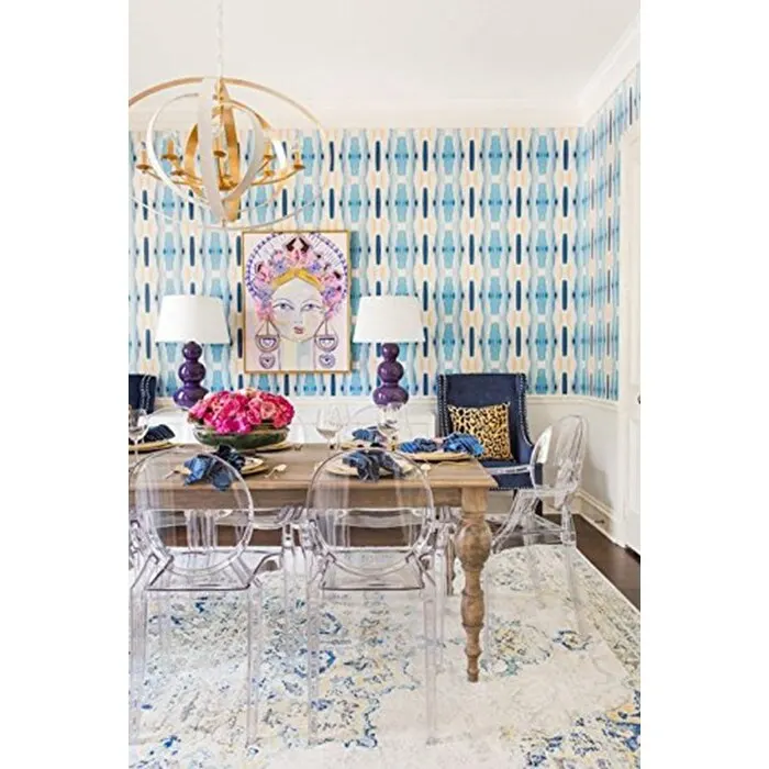 Stackable Acrylic Dining Chair, Oval Back Ghost Kitchen Patio Vanity Armchair for Indoor or Outdoor Use, Clear