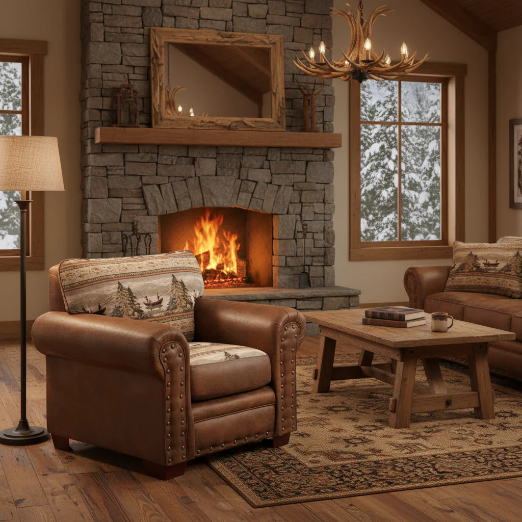 Alpine Lodge Cotton Printed Tapestry Chair