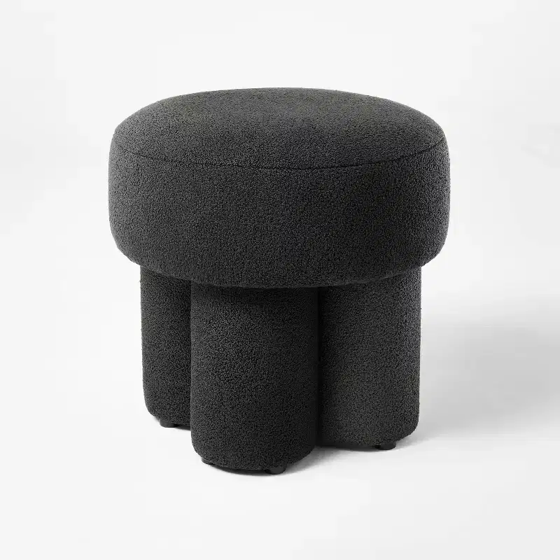 Boucle Fully Upholstered Accent Ottoman Stool - Threshold