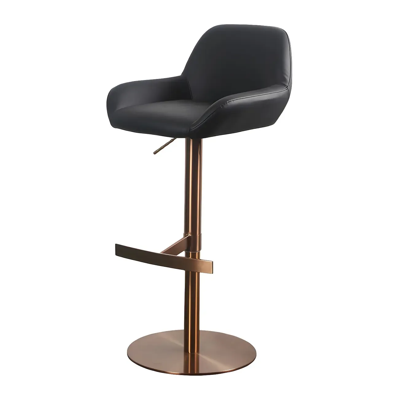 Glossy Metal Bucket Swivel Adjustable Bar Stools