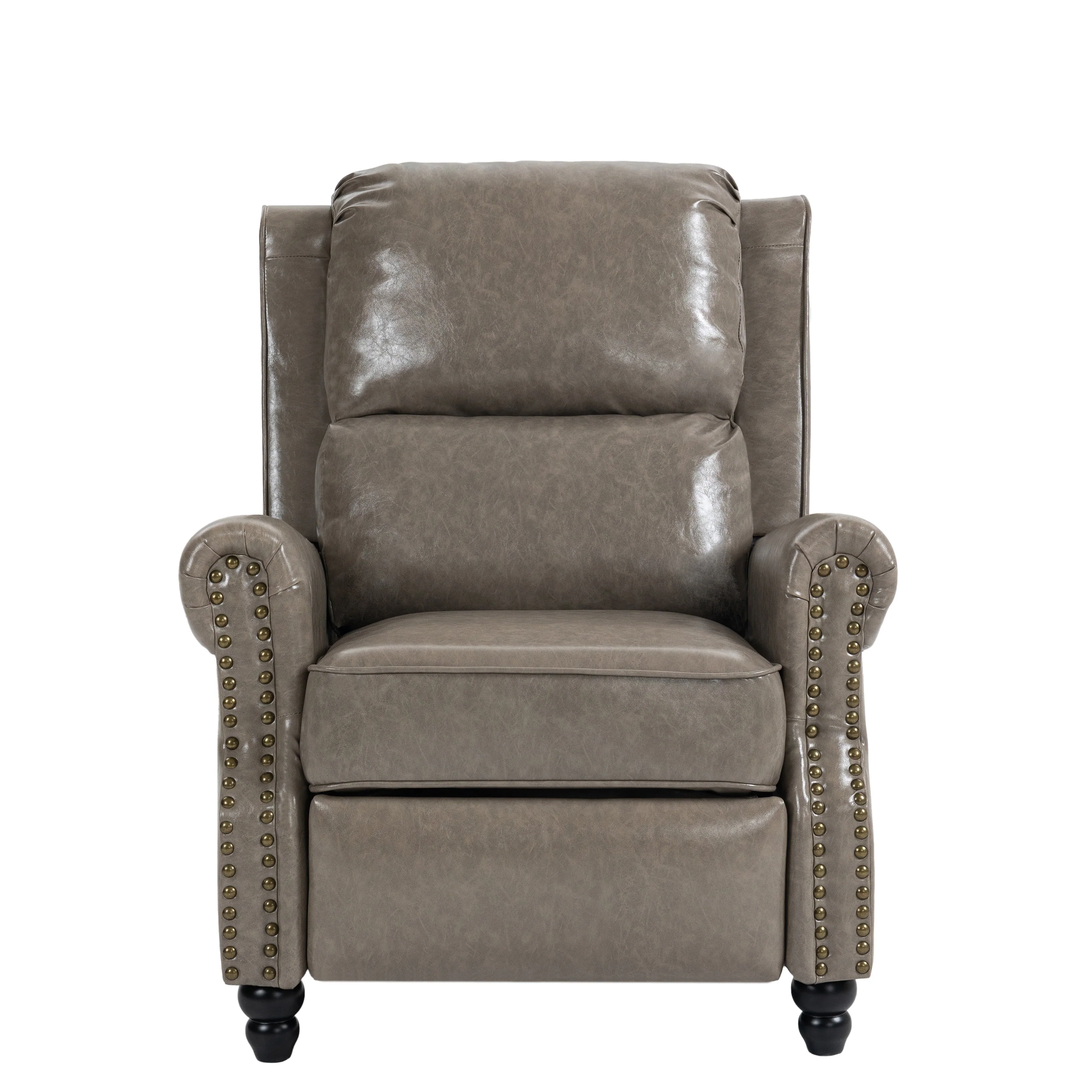 Manual Pushback Recliner Chairs with Nailhead Trim