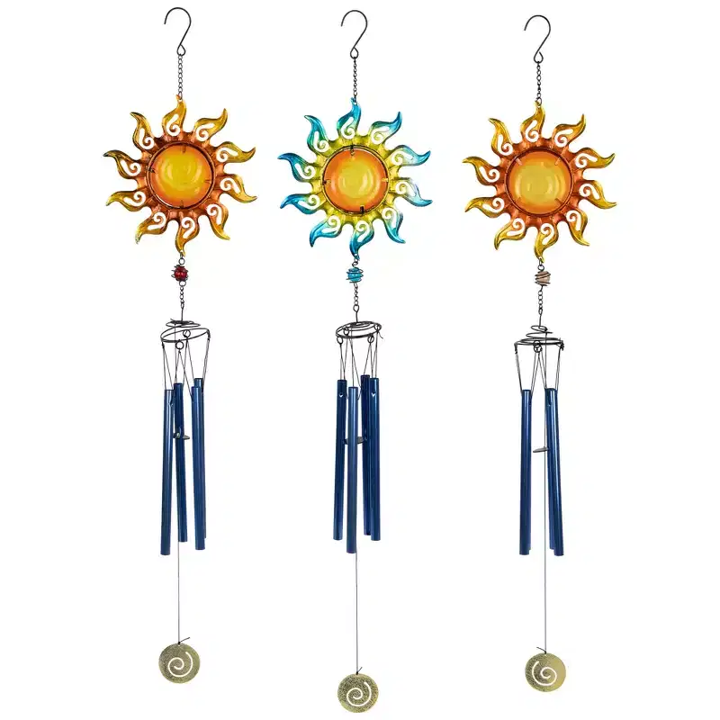 Northlight Shining Suns Outdoor Garden Windchimes - 31.5 - Set of 3
