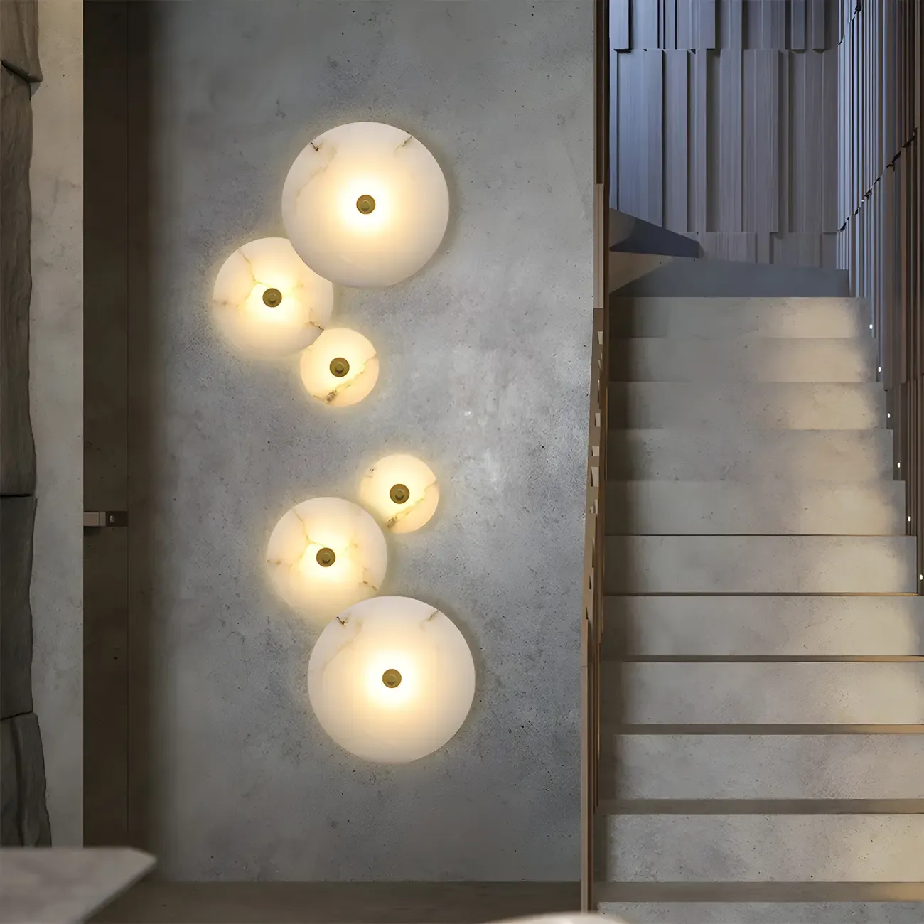 Modern Stone Acrylic LED Wall Sconce with Ambient Lighting