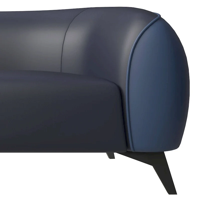 3-Piece Modern Sofa Set with Vegan Leather, Solid Wood Frame, Steel Legs, Foam Cushions for Living Room