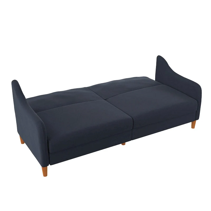 Convertible Coil Futon with Linen Upholstery