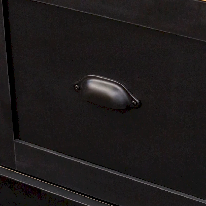 Farmhouse Hall Tree with Wood Grain Bench, Hooks and Bottom Cabinets