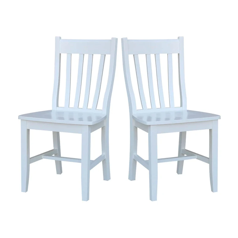 Copper Grove Quince Solid Wood Schoolhouse Chairs, Set of 2