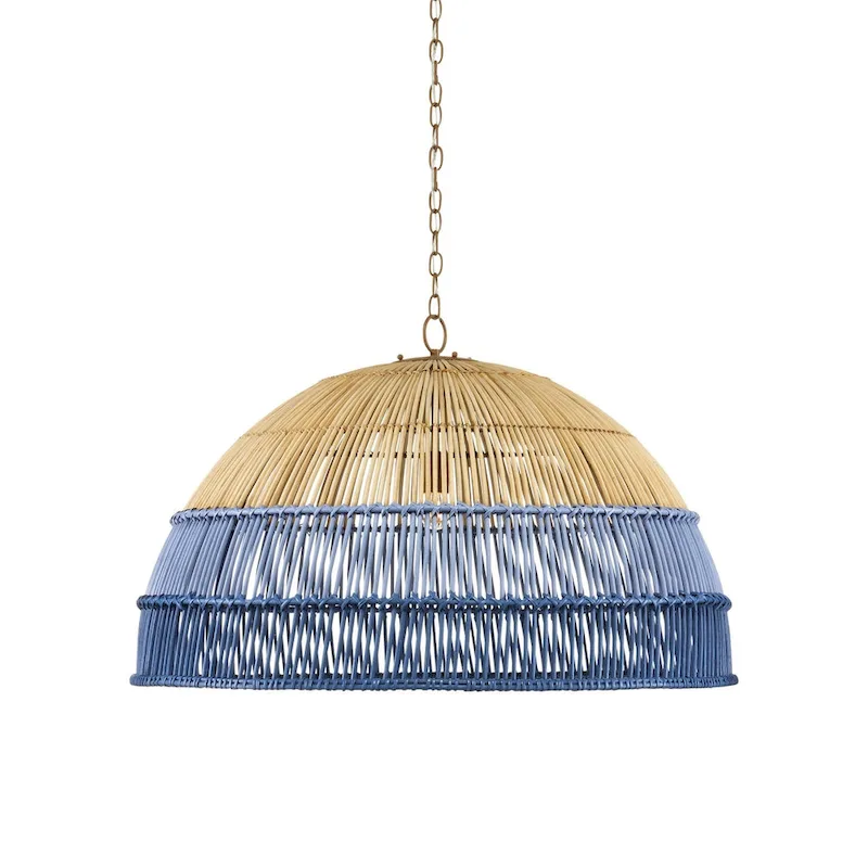 Currey & Company Senjyo Blue Pendant - 23.75 h x 36.25 dia