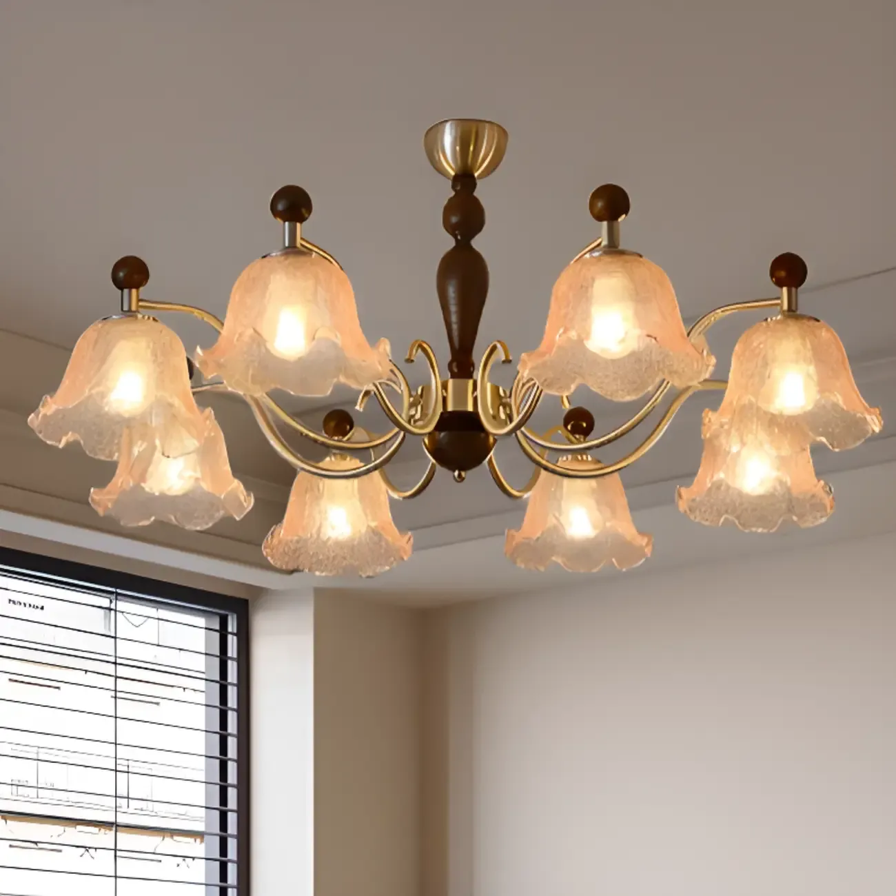 Modern Antique Flower Shape Chandelier for Dining Room