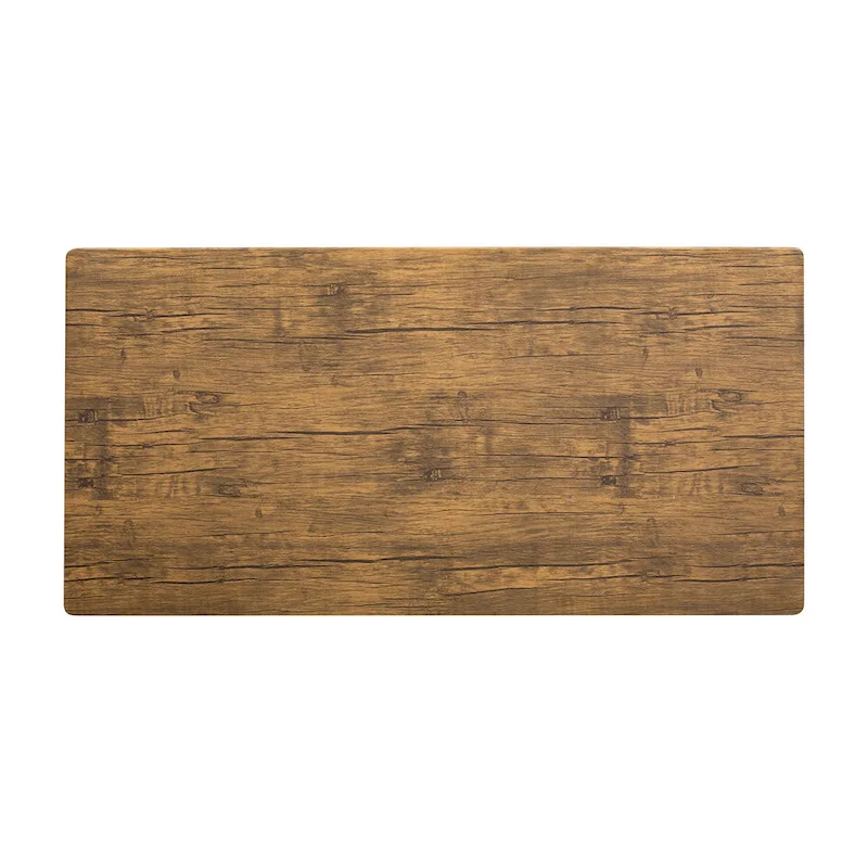 5-Piece Industrial Bar Table Set with Rectangular Table & 4 Chairs