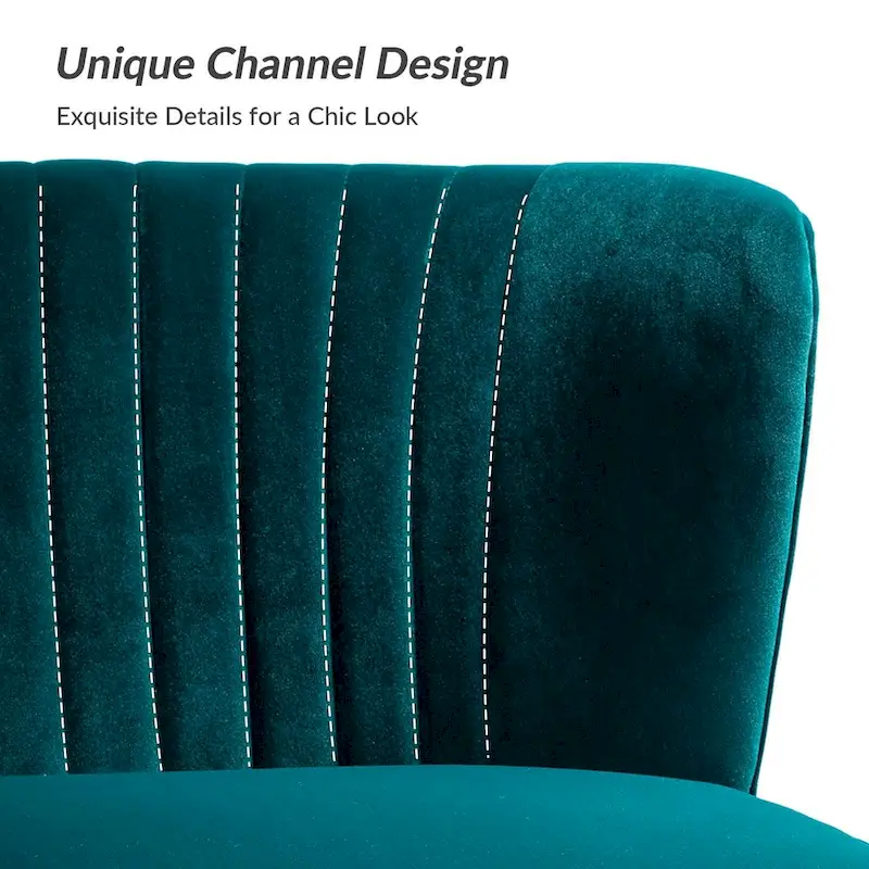 Delicia 3 Piece High-Quality Velvet Fabric Living Room Set with Sturdy Legs