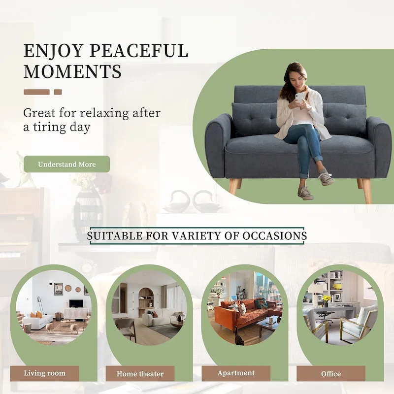 Futzca 47 Modern Loveseat Sofa