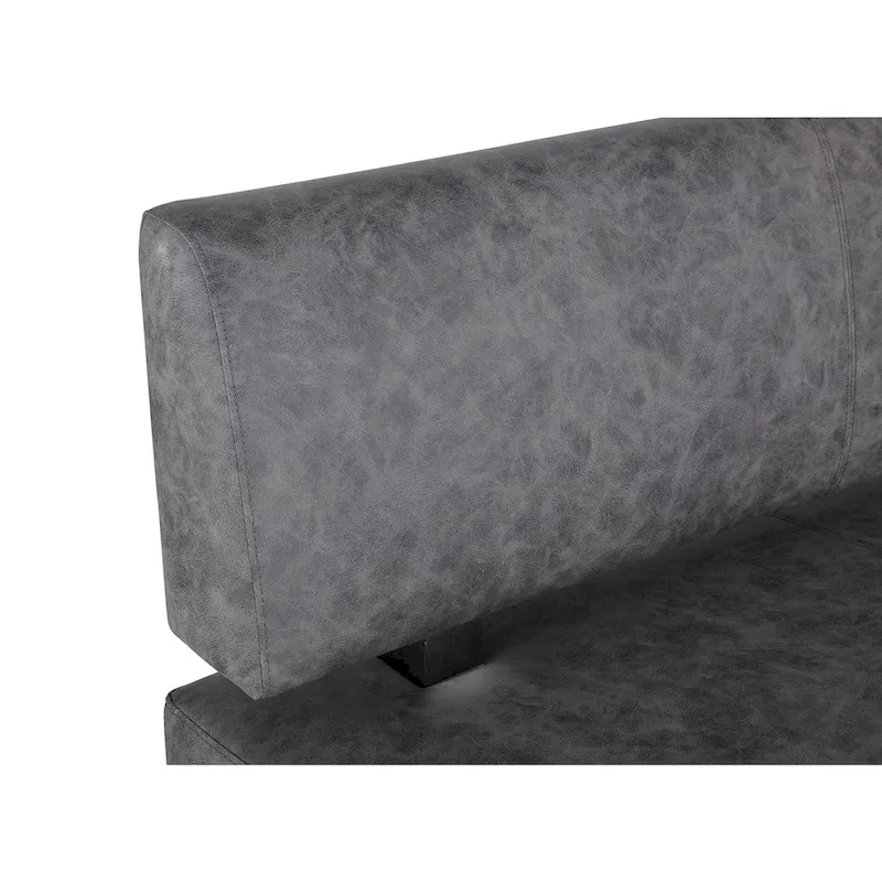 Somette Gene Dark Grey Reversible Dining Nook - 48.81 X 71.25 X 33.46