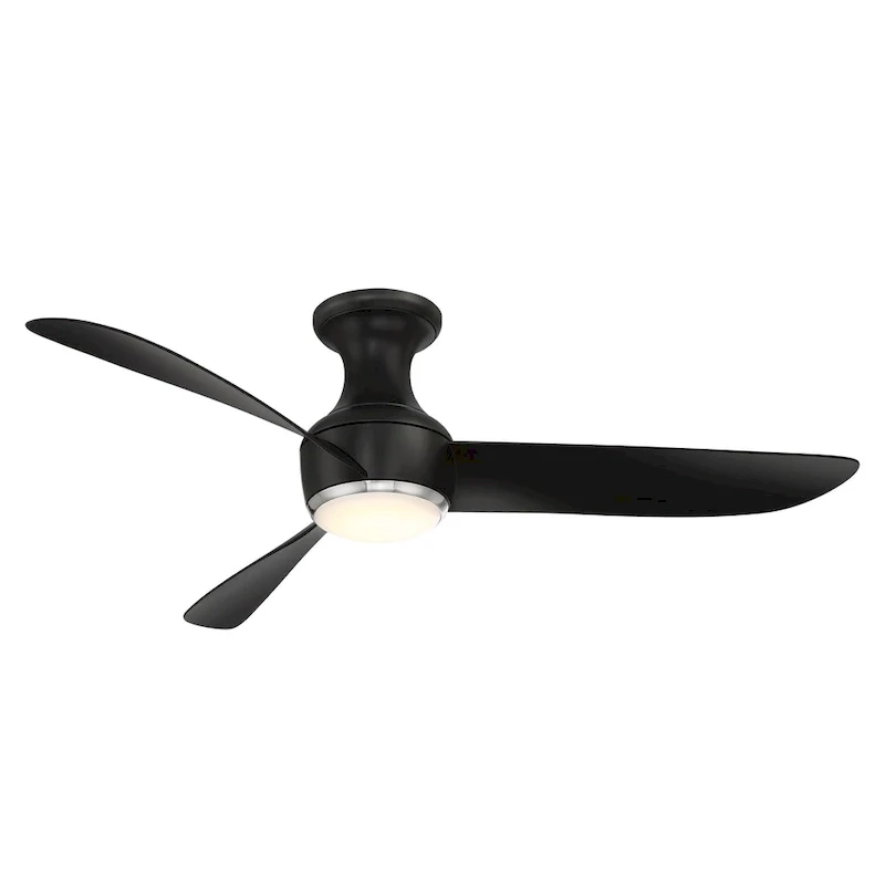 Corona 3-Blade Smart FlushMount Ceiling Fan 54in 3000K LED & Remote - N/A