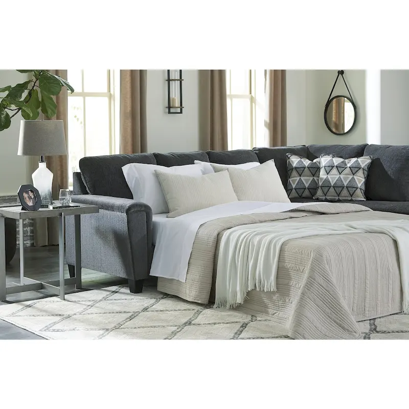 Signature Design by Ashley Abinger 2-Piece Sleeper Sectional with Chaise - 116 W x 91 D x 39 H