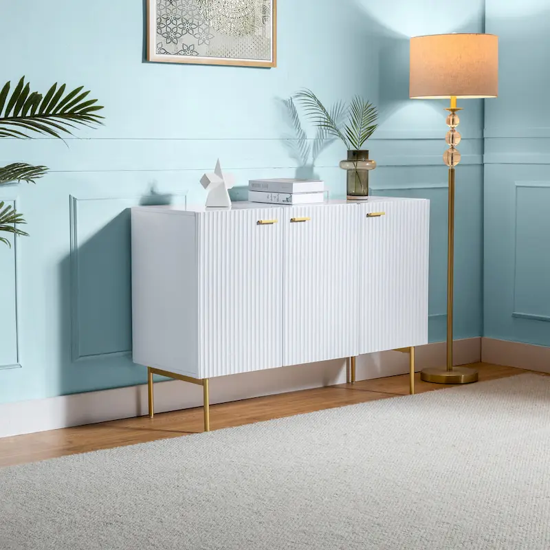 Anthedon Multifunctional 47 Buffet Sideboard Cabinet with 3 Doors by HULALA HOME