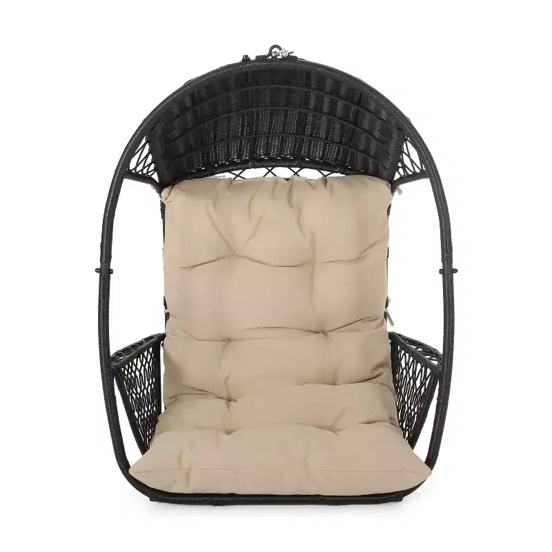 GDFStudio Emmie Outdoor Wicker Hanging Chair with Cushion (NO STAND)