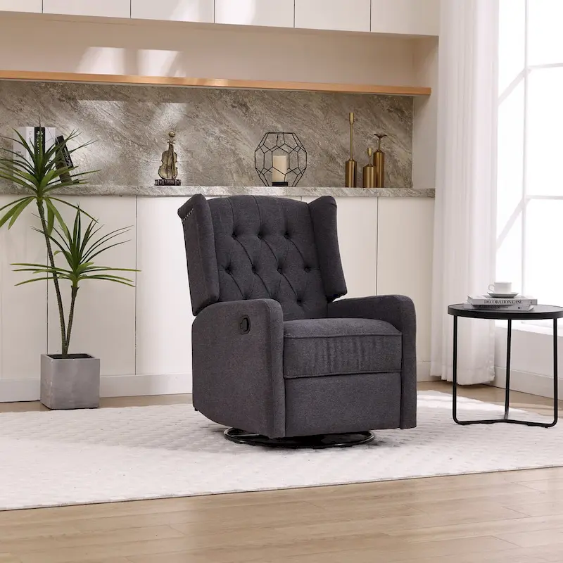 Multi-gear adjustable lounge chair 360 degrees full rotation rocking chair