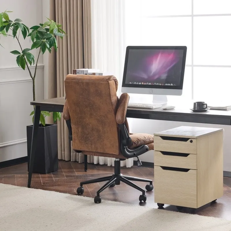 28W Mid-Back Swivel Office Chair Task Chair With Adjustable Arms - N/A