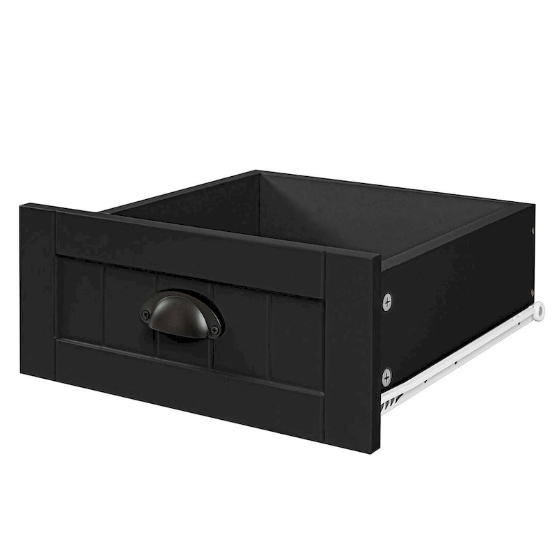 Modern Drawer Dresser with Solid Wood Frame and Retro Shell Handle