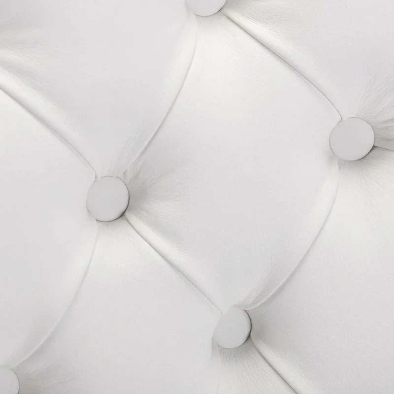 High Back Dining Chairs Set of 2, Upholstered PU Leather Kitchen Chairs Side Chair with Rear Handle Wood Legs