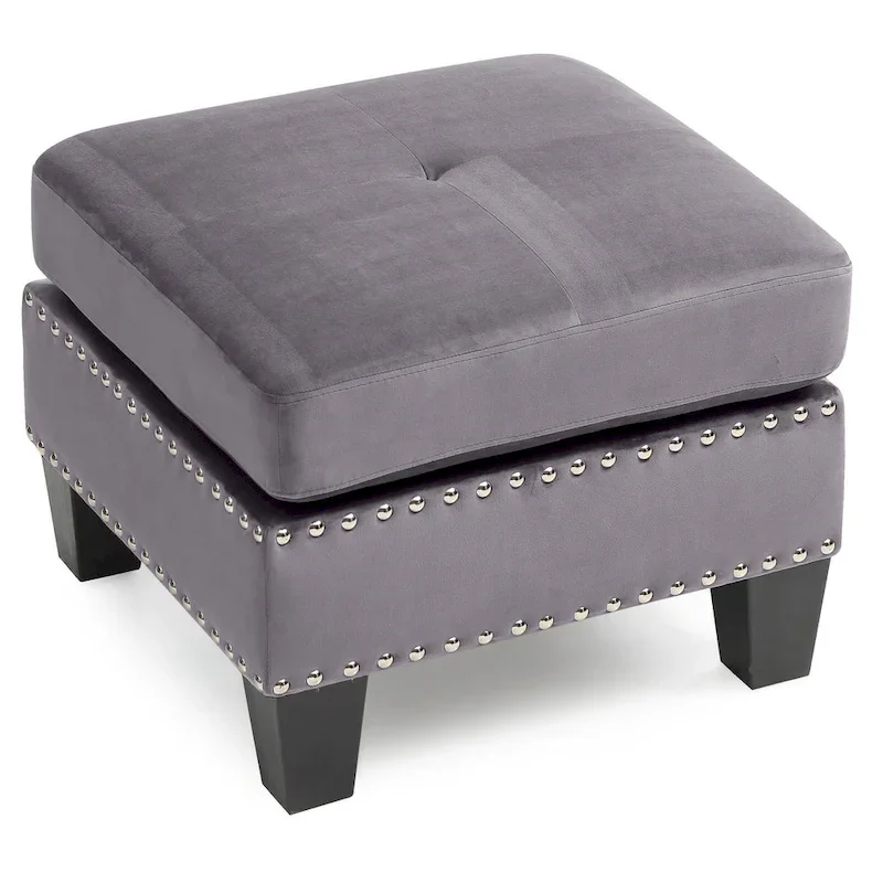 Copper Grove Meharrize Tufted Velvet Ottoman