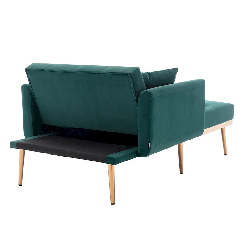 Chaise lounge chair/accent chair,Curved edges, padded with thick foam and upholstered with high-quality fabric