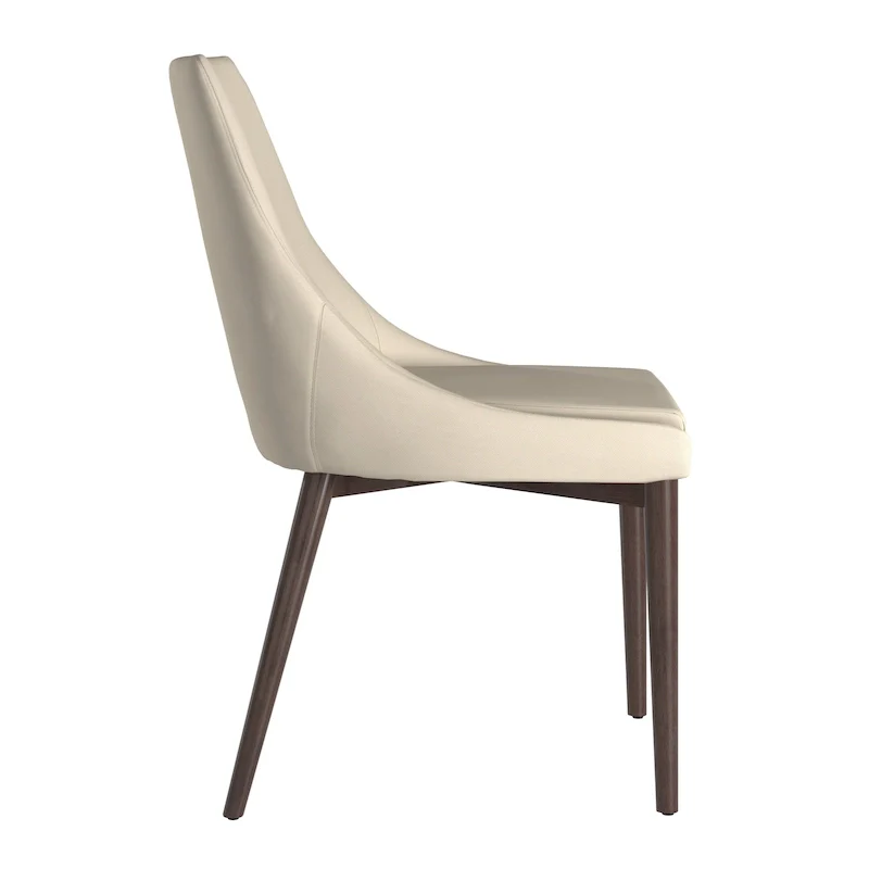 Mid-Century Barrel-Back Linen Dining Chairs with Tapered Legs – Dark Grey / Grey / White