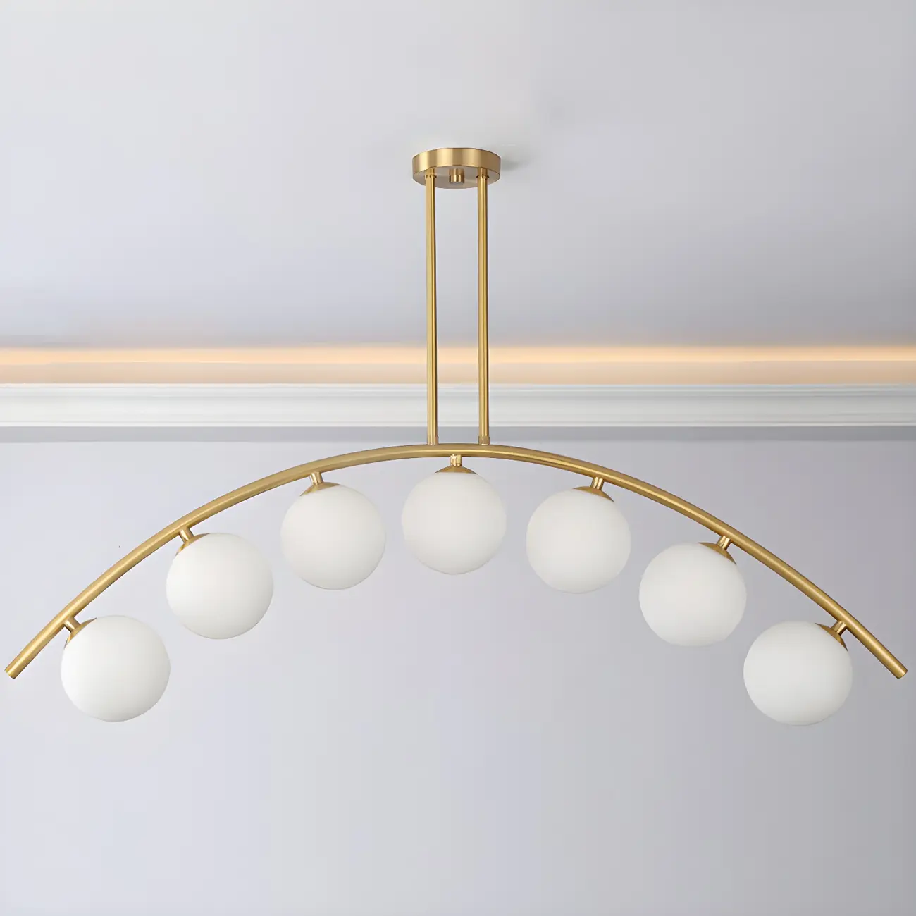 Trendy Modern Gold Arc Multi-Light Island Pendant