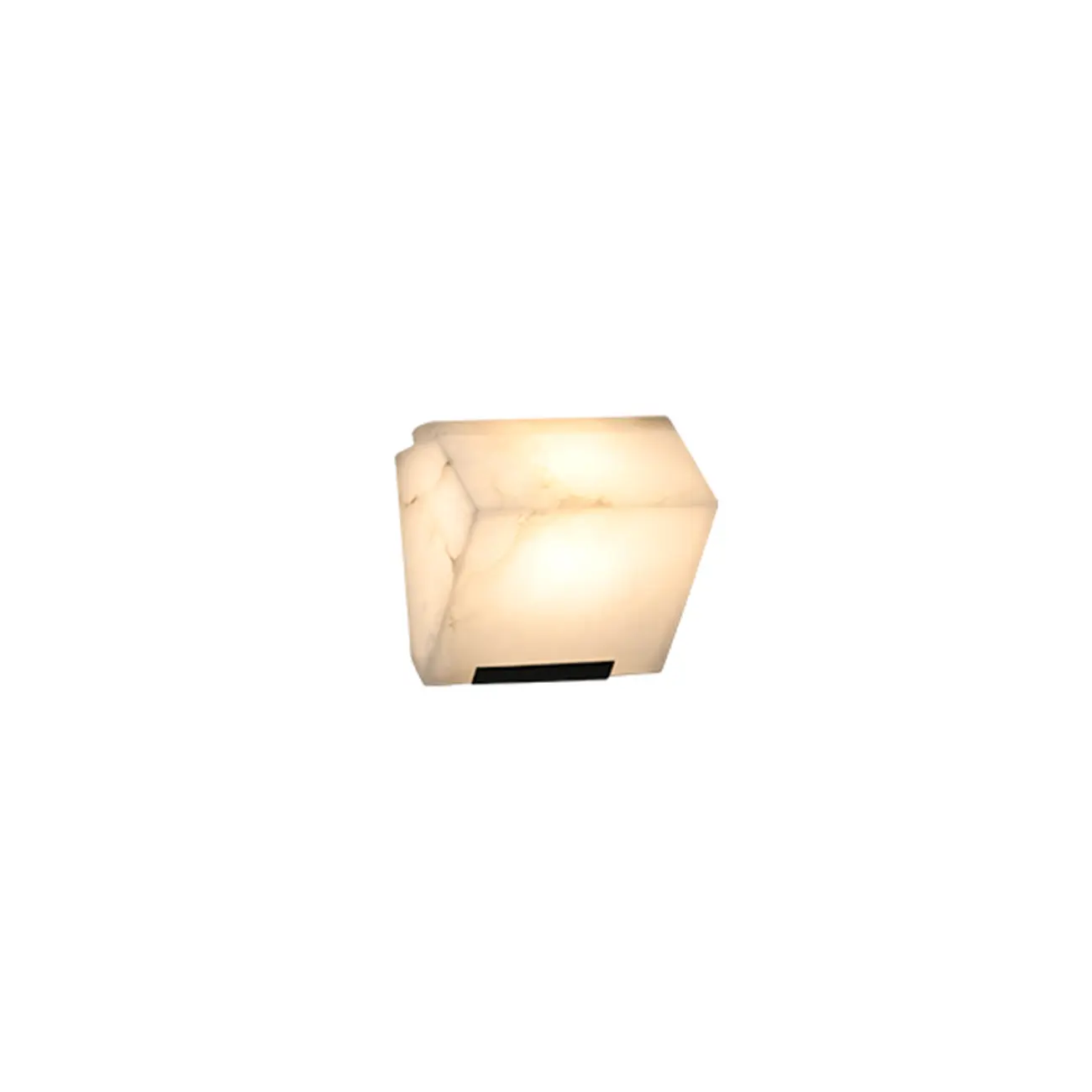 3-Light Geometric Metal Stone Shade Wall Sconce