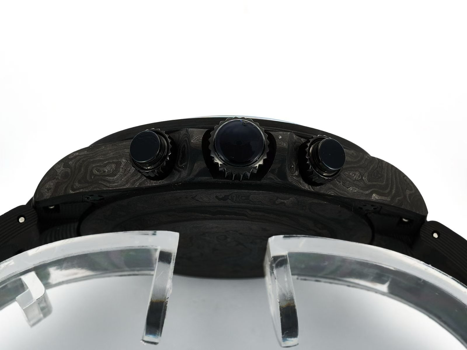 Replica Daytona side view showing crown and pushers