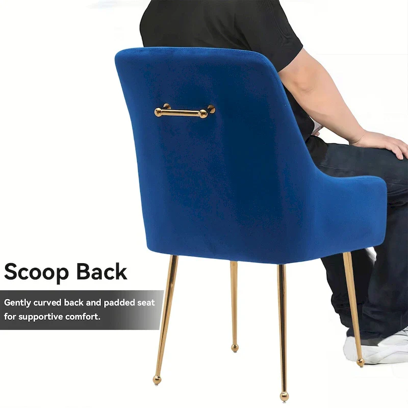 Tufted Velvet Upholstered Dining Chair Set of 2