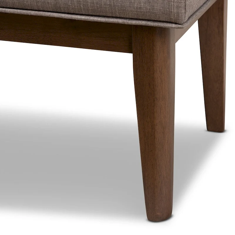 Mid-Century Fabric Button-Tufted Bench by Baxton Studio