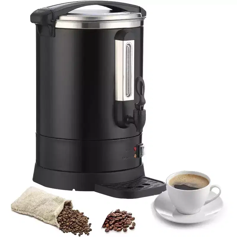 Acekool 18L Stainless Steel Coffee Urn, Double Wall Thermal Hot Beverage Dispenser with Faucet, Large Capacity for Events  Parties