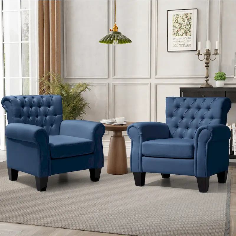 Accent Club Chair with Arms and Padded Seat