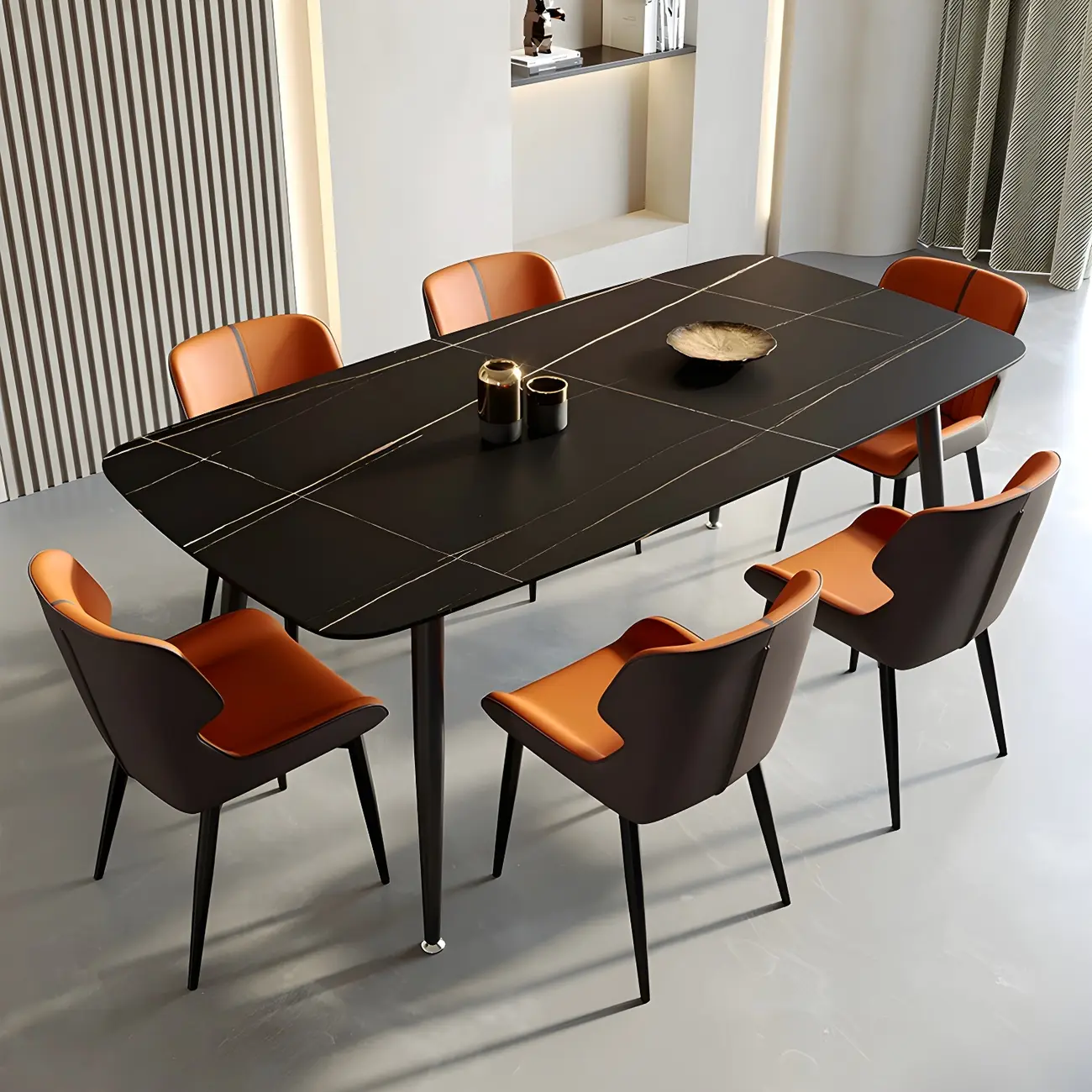 Leather Low Solid Back Armless Dining Side Chair