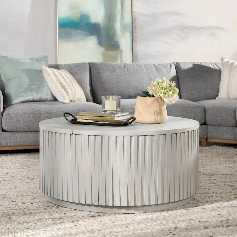 Classic Home Maya Round Coffee Table - 18Hx40Wx40D